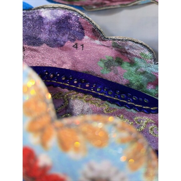 Irregular Choice Iconic Women’s Flair Dress Shoes Size 41 U.S. 10 M Blue Floral - Picture 3 of 14